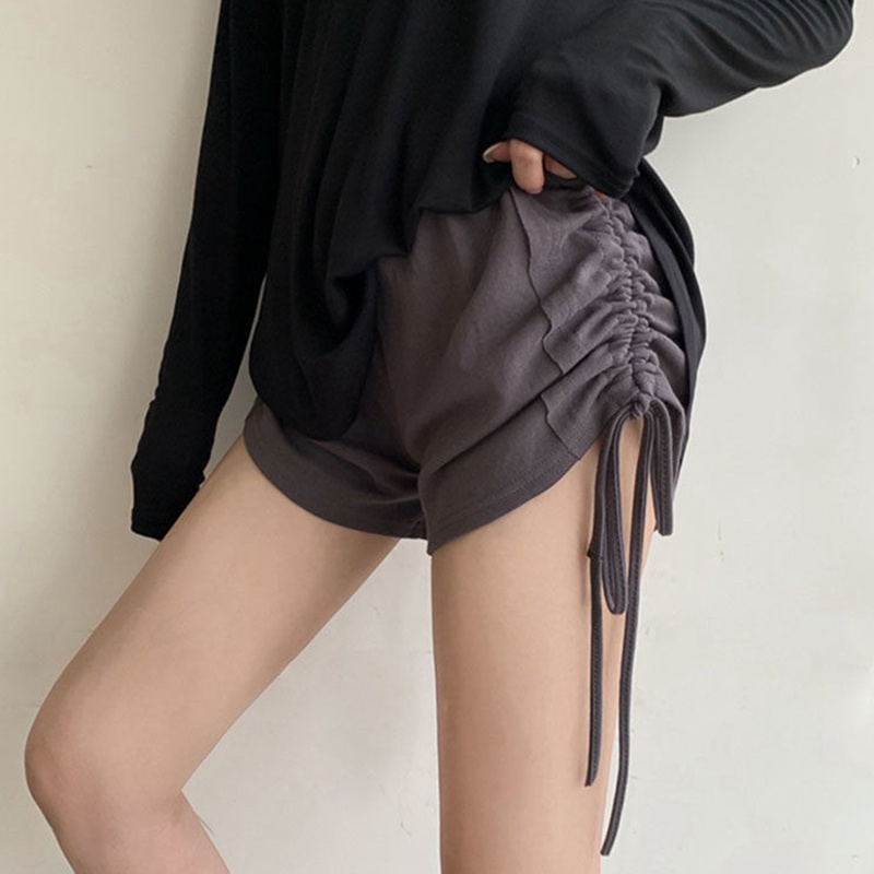 IELGY Bộ Áo Thun Tay Dài Có Mũ Trùm + Quần Short Mỏng Thời Trang