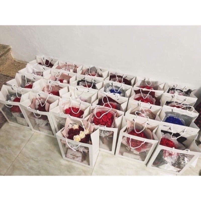 Túi đựng quà tặng mặt kính Mika sang trọng. Kích thuơc 25x35x12cm. Mua buôn inbox | BigBuy360 - bigbuy360.vn