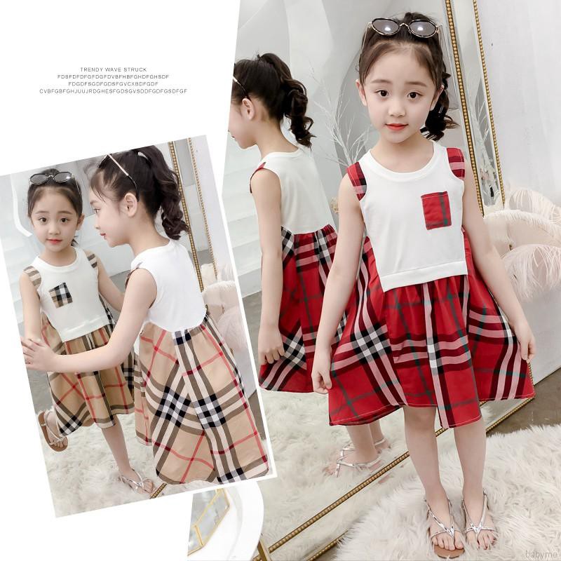 Đầm xòe không tay thiết kế dễ thương cho bé gái