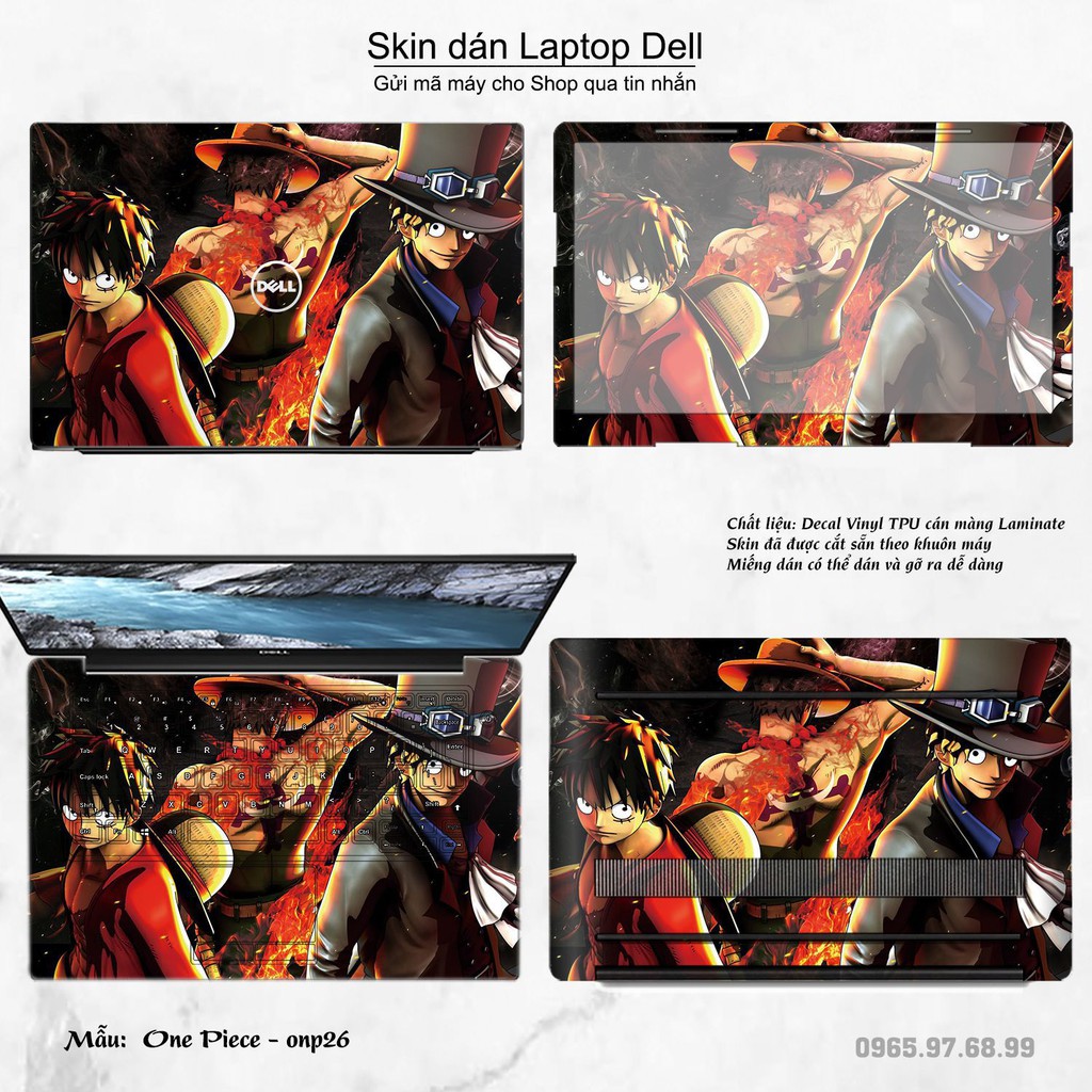 Skin dán Laptop Dell in hình One Piece _nhiều mẫu 22 (inbox mã máy cho Shop)