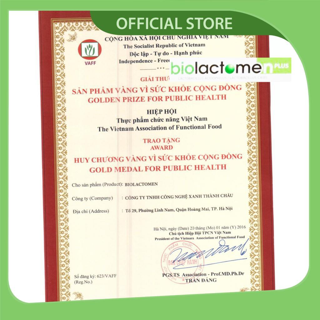 Men vi sinh Biolactomen Plus hỗ trợ hoàn thiện hệ tiêu hoá chống táo bón tiêu chảy bệnh dạ dày trị biếng ăn | BigBuy360 - bigbuy360.vn