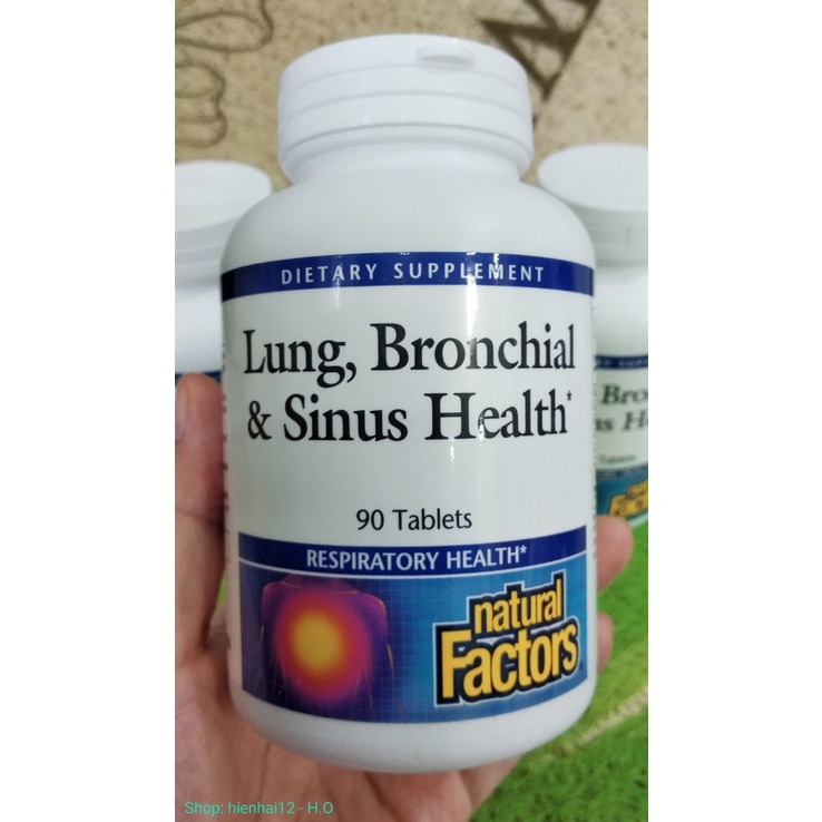Hỗ trợ phổi, phế quản, xo ang Natural Factors 90 viên