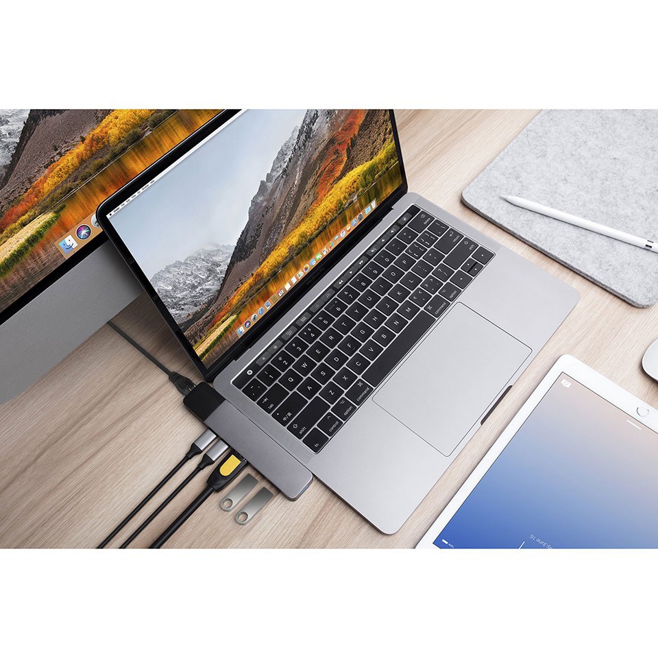 Cổng chuyển HyperDrive Net 6-in-2 USB-C Hub - GN28N - Hàng Chính Hãng