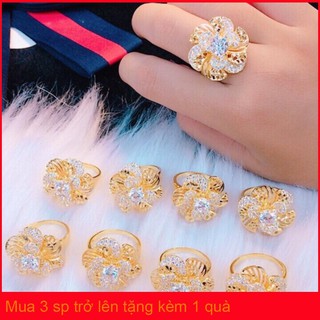 Nhẫn hoa xoáy đính đá thiết kế cao cấp Orin