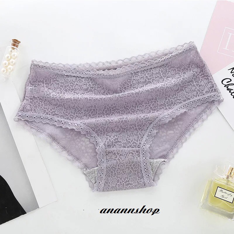 ( Anannshop ) Quần lót ren hoa xinh xắn thiết kế viền ren gợi cảm | BigBuy360 - bigbuy360.vn