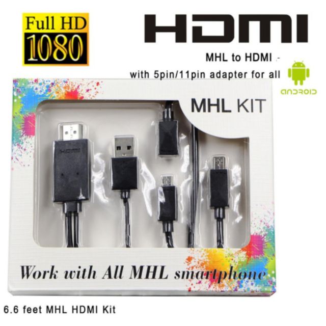 Bộ Kit cáp MHL to HDMI cho điện thoại Android