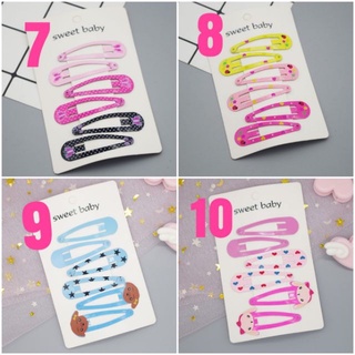 Kẹp tóc set gồm 6 chiếc nhiều hình