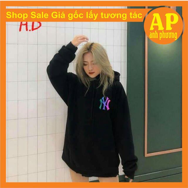 Áo hoodie N y phản quang 7 màu Gd unisex