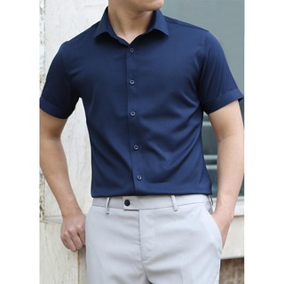 Áo sơ mi nam ngắn tay vải lụa