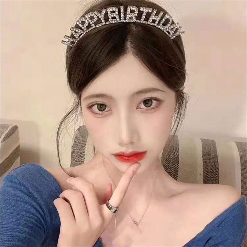 Băng Đô Hình Chữ Happy Birthday Kiểu Hàn Quốc Độc Đáo Cho Nữ
