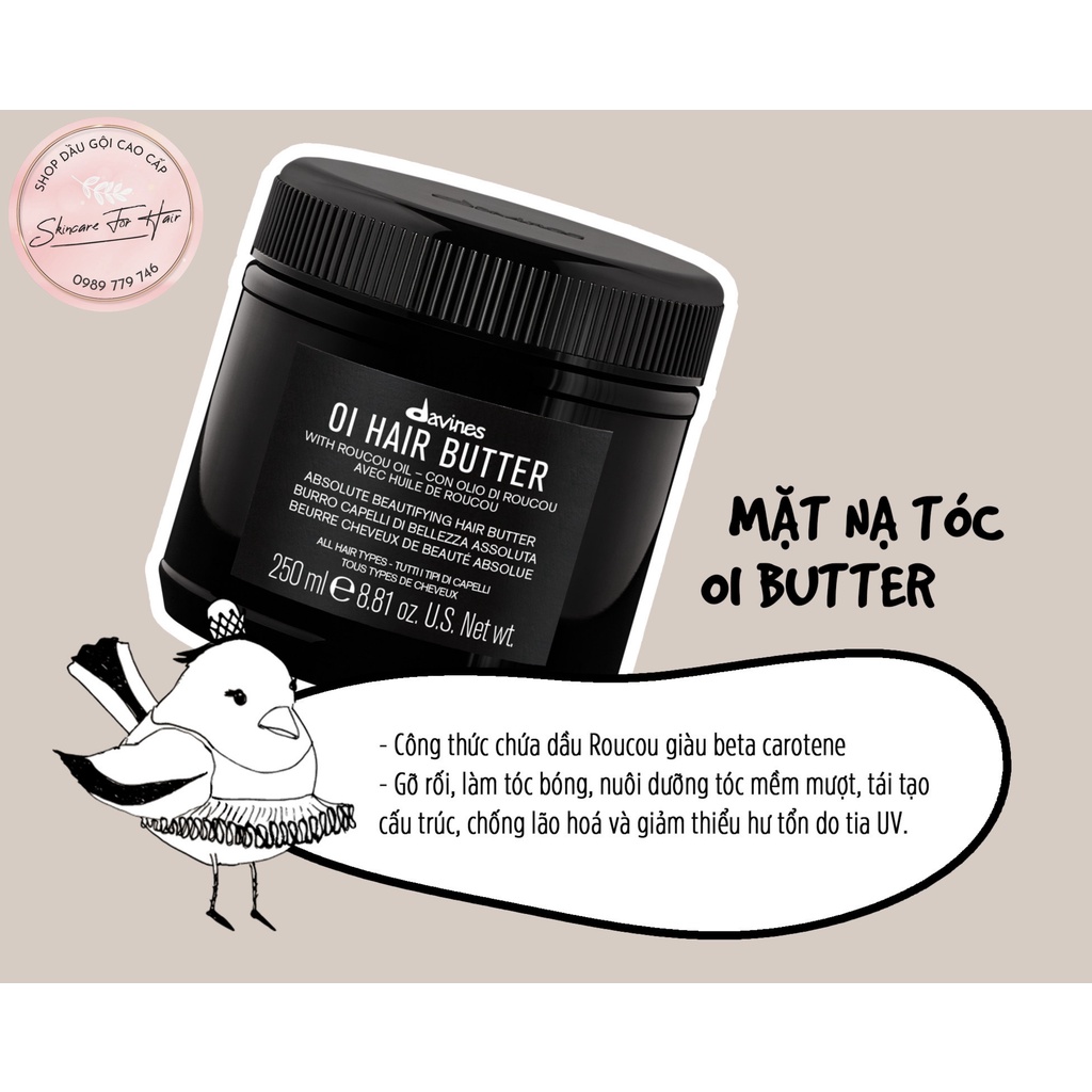 Kem ủ tóc Davines OI Hair Butter dung tích 250ml dành cho mọi loại tóc