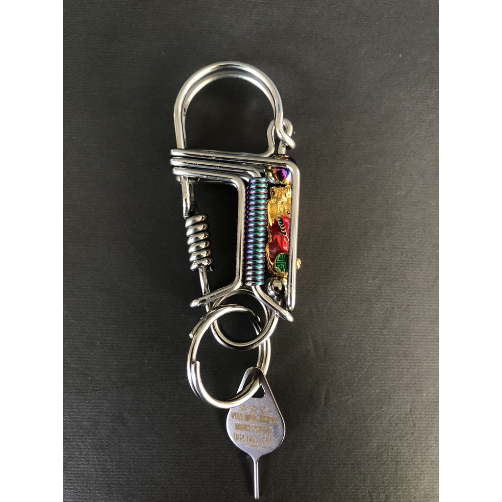 Móc khóa inox tỳ hưu titan