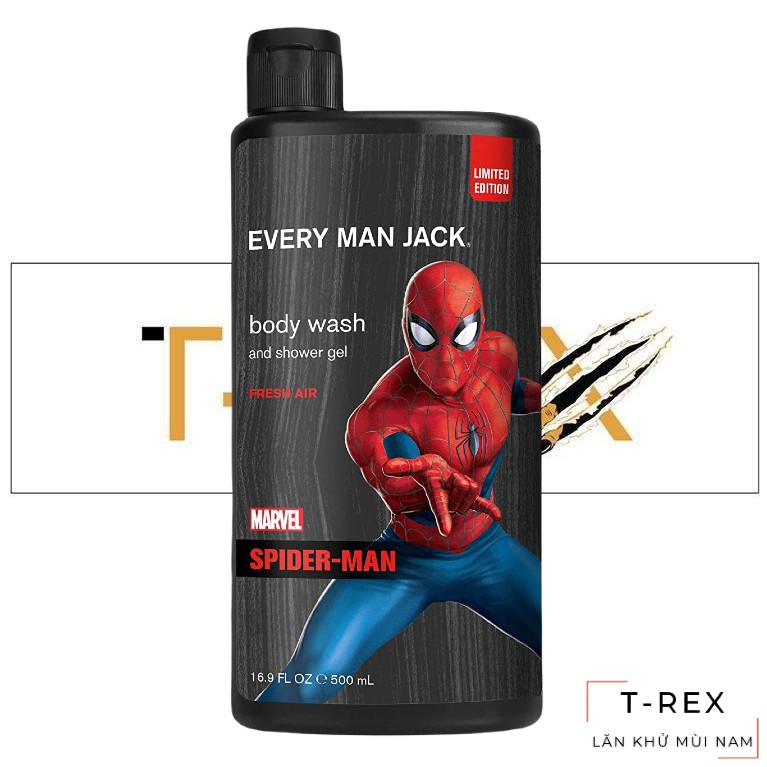 [MARVEL] Sữa Tắm Every Man Jack Fresh Air Marvel Spider-Man Limited Edition 500ML