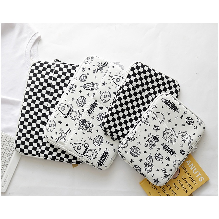 Túi Đựng Laptop Chống Sốc Họa Tiết Caro Phong Cách Hàn Quốc Cho ipad 11-Inch 13.3 Inch 14