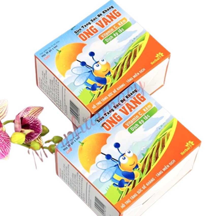 Siro ho ong vàng  - Giảm ho , dịu nhẹ cơn đau rát họng - Gia Hân