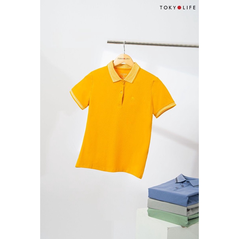 Áo Polo Nữ TOKYOLIFE phông cộc tay, vải cotton thoáng khí I9POL001K