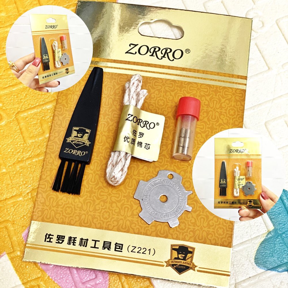 Phụ kiện Zorro set 4 món cho Zippo