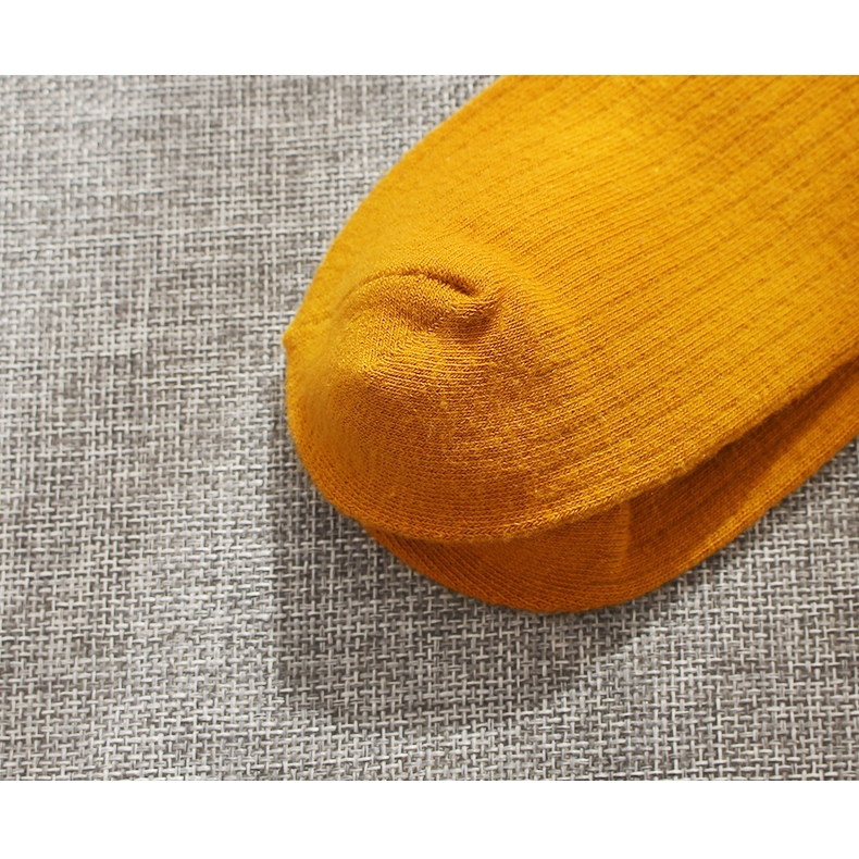 Tất chân thể thao bằng cotton trơn màu chất vải mềm phong cách Hàn Quốc cho nữ H&amp;G