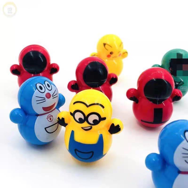 MÓC DÁN TƯỜNG GẮN TƯỜNG TRONG SUỐT OR Đồ chơi lật đật squid game , lật đật doraemon pikachu cho bé đồ chơi để bàn