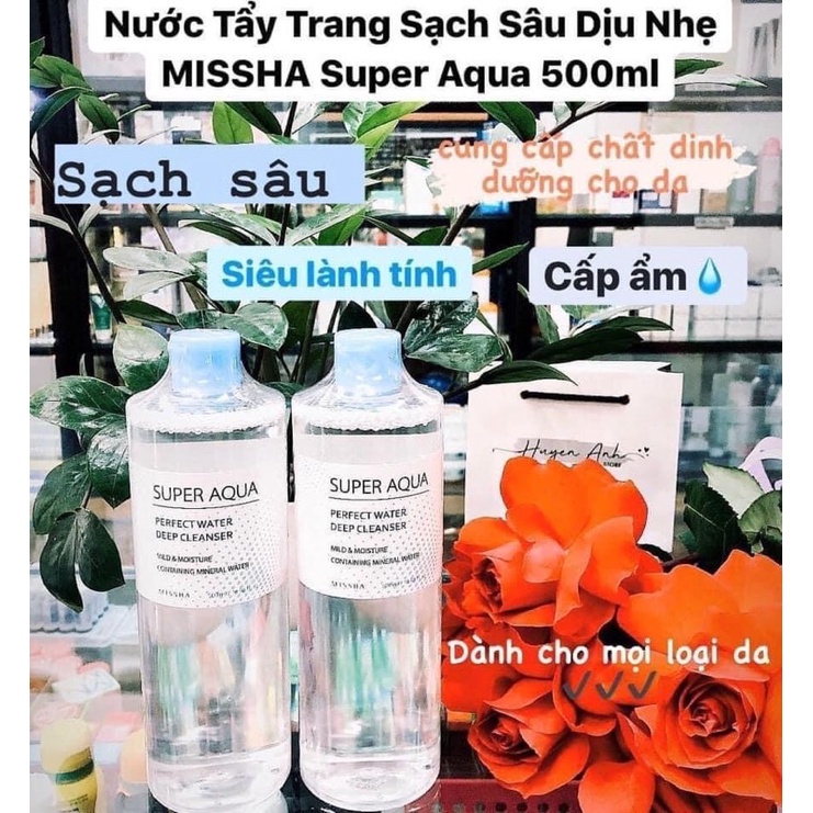 Nước Tẩy Trang Missha Super Aqua Perfect Water Deep Cleanser 500ml