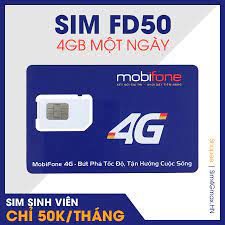 [Miễn phí tháng đầu] Sim 4G Mobifone FD50 gói 2,5GB/ngày chơi game, lướt web, học online, giải trí, 