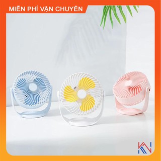 Quạt mini để bàn tích điện cao cấp Calibra hỗ trợ cổng sạc USB - bảo hành 12 tháng