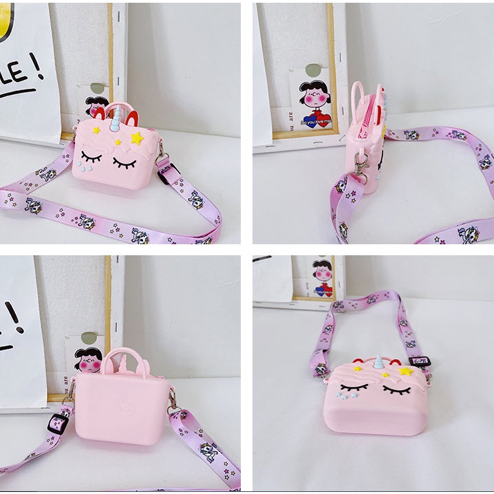 Túi đeo chéo bé gái silicone hoạt hình anime TUI11