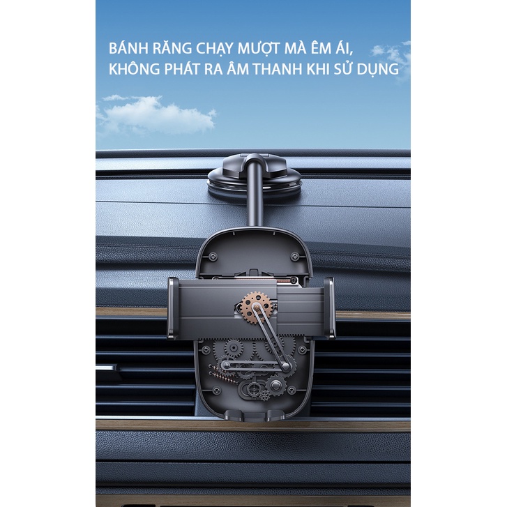 Giá đỡ điện thoại hút chân không dùng gắn kính hoặc Taplo trên ô tô USAMS ZJ065 - Cốc hút xoay 360 độ không cản tầm nhìn | BigBuy360 - bigbuy360.vn