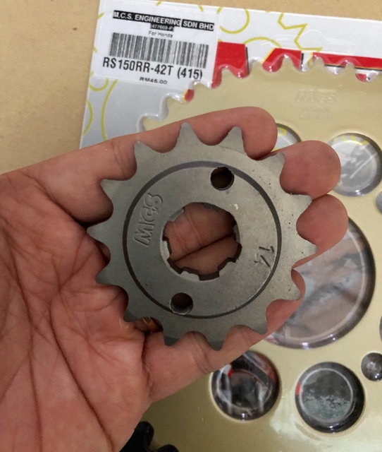 Nhông sên dĩa 7li MCS Malaysia cho Honda ,Yamaha