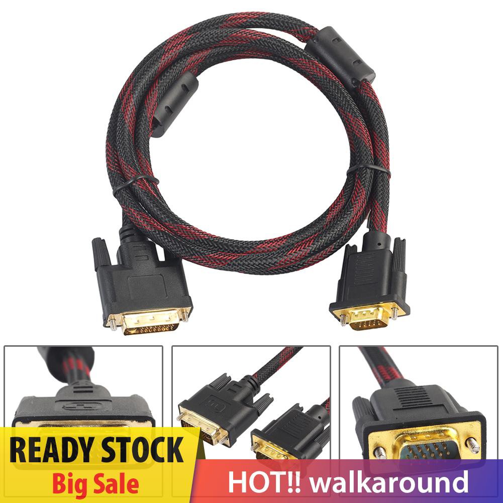 Dây cáp kết nối Dvi-I 24 + 5 chuyển đổi đầu cắm sang Vga 4.6ft