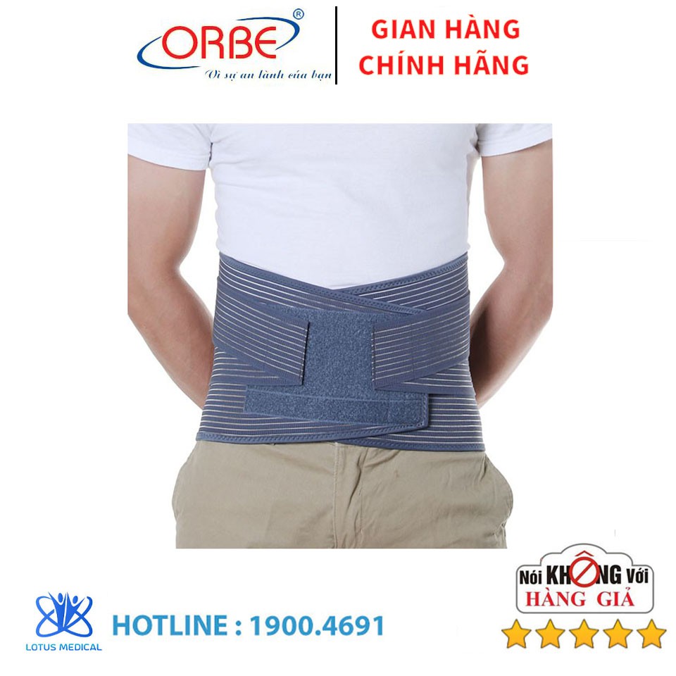 Đai thắt lưng cao cấp ORBE LUMBABEL – hỗ trợ đeo nắn cột sống vùng thắt lưng