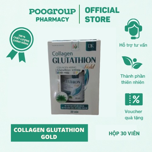 Viên uống trắng da Collagen Glutathione Gold tăng cường nội tiết tố nữ, chống lão hóa da và cơ thể