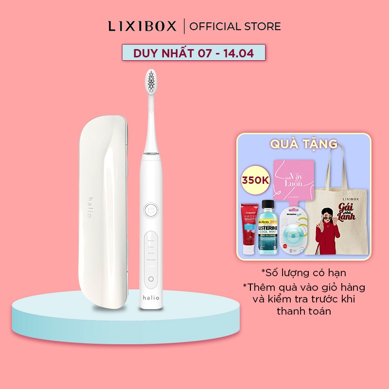 Bàn Chải Điện Làm Trắng Răng Halio Sonic Whitening Electric Toothbrush PRO - White