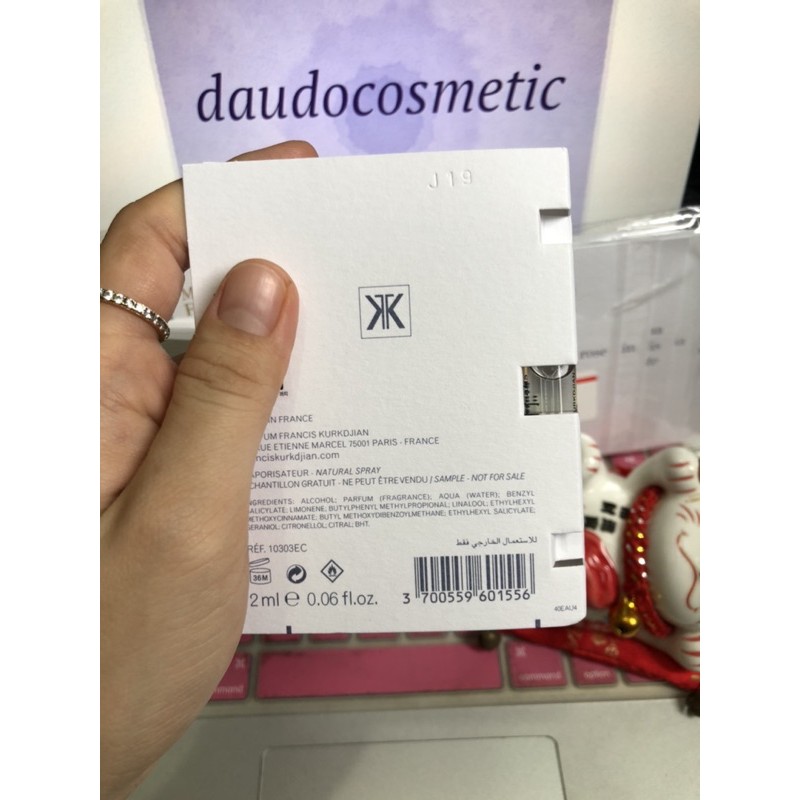 [ vial ] Nước hoa Maison Francis Kurkdjian Paris Baccarat Rouge 540 - APOM - A Rose - Oud - Lumiere Noir - Aqua EDP 2ml | BigBuy360 - bigbuy360.vn