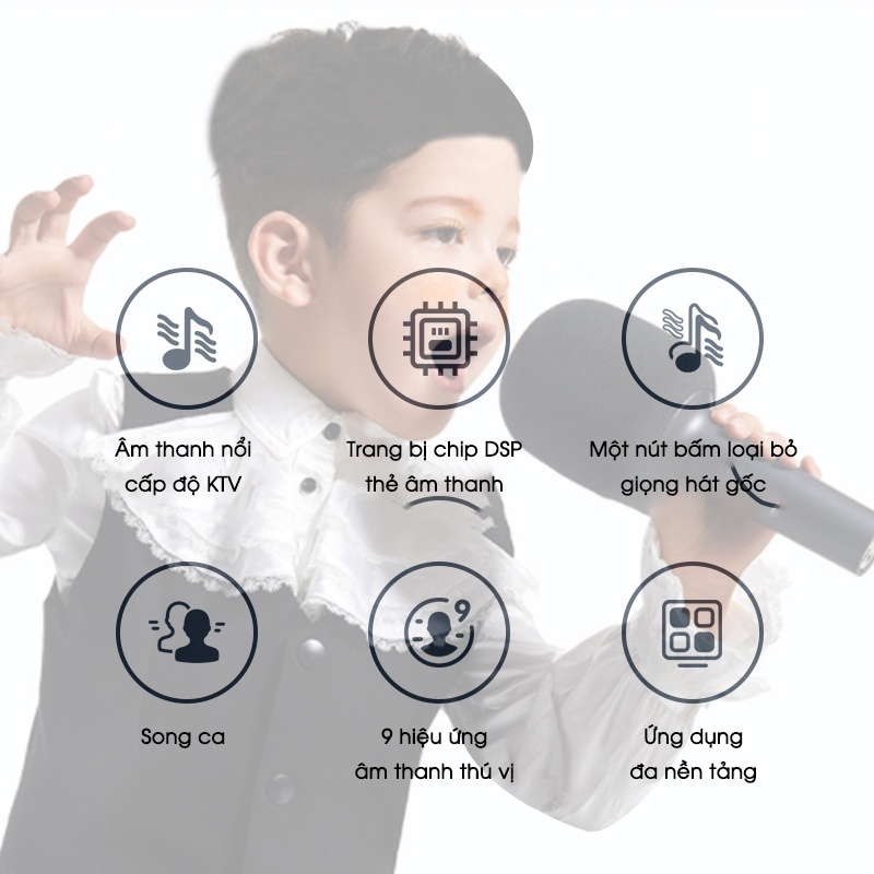 Micro karaoke xiaomi mijia micro karaoke bluetooth Microphone không dây,công nghệ giảm tiếng ồn thông minh