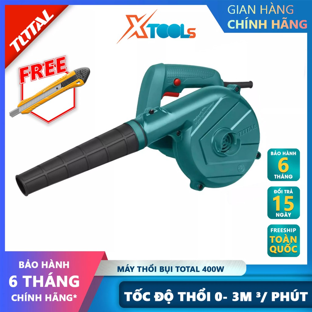 Máy thổi bụi/lá 400w Total TB2046 máy thổi khí cầm tay dùng điện: 220 - 240 V Tốc độ không tải: 0 – 14000 vòng/phút