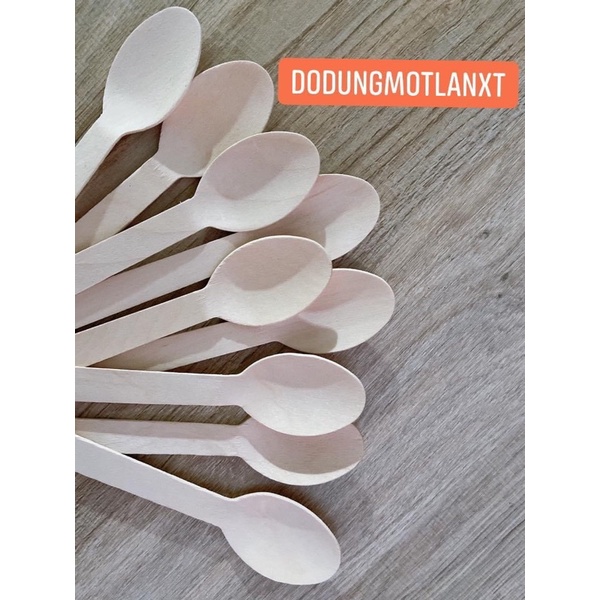 MUỖNG (THÌA) GỖ DÙNG 1 LẦN 16CM , muỗng ăn cơm