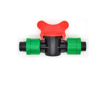 Ứng dụng: àm khởi thủy từ ống trục cỡ lớn ra ống tưới nhỏ giọt dẹt 16mm kèm van chặn. Sủ dụng cho hệ thống tưới nhỏ giọt