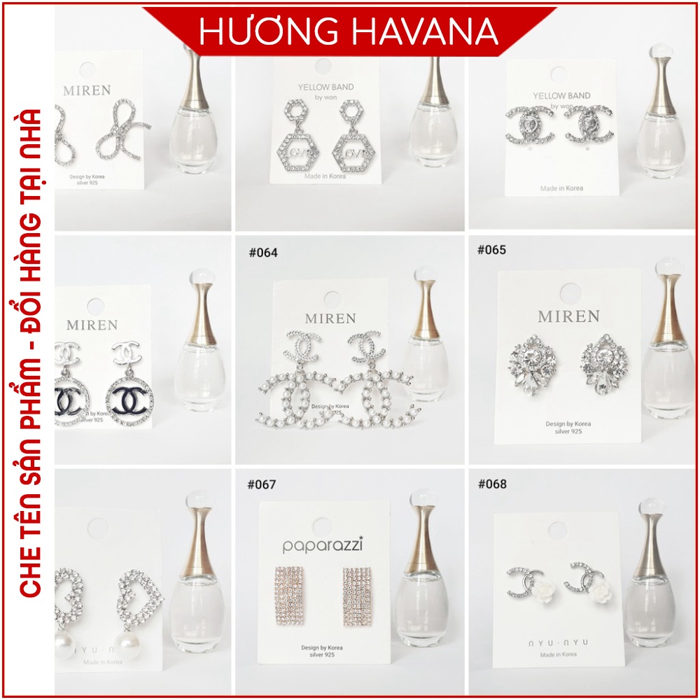 Bông tai đính đá phong cách Hàn Quốc - Bộ sưu tập Havana HT04