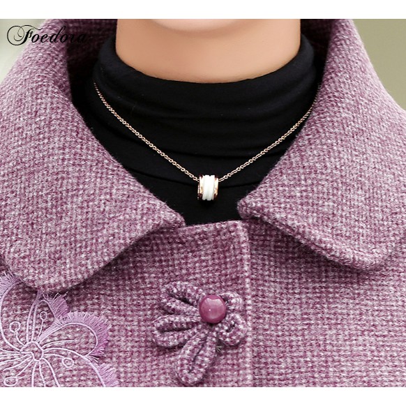 Áo Khoác Dạ Thêu Hoa - Áo Khoác Mùa Đông Cao Cấp Trung Niên