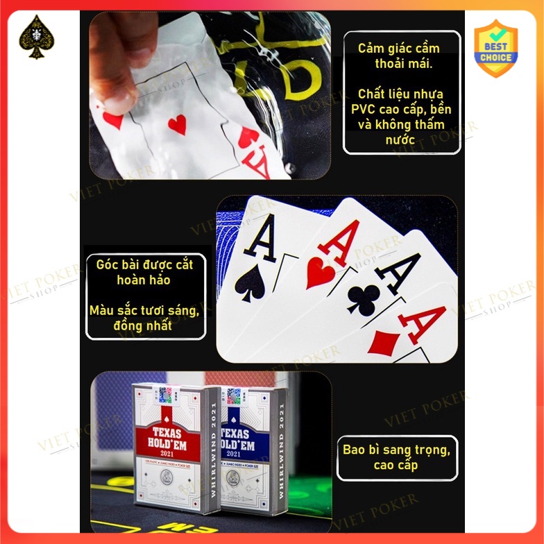 Bài nhựa Texas Hold'em mới nhất 2021 - Bài tây - Bài poker chống nước hoàn hảo