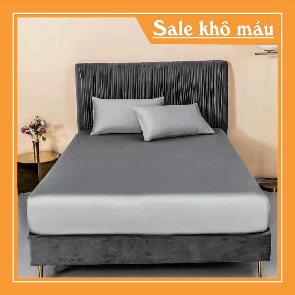 GA GỐI LỤA TENCEL 60S TRƠN 1 MÀU trải giường đệm có độ dày 10>30cm đều phù hợp | BigBuy360 - bigbuy360.vn