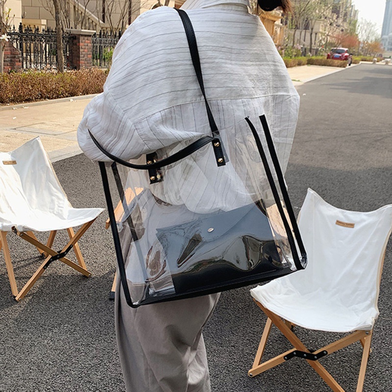 Túi Xách Nhựa PVC Trong Suốt Thời Trang Cho Nữ