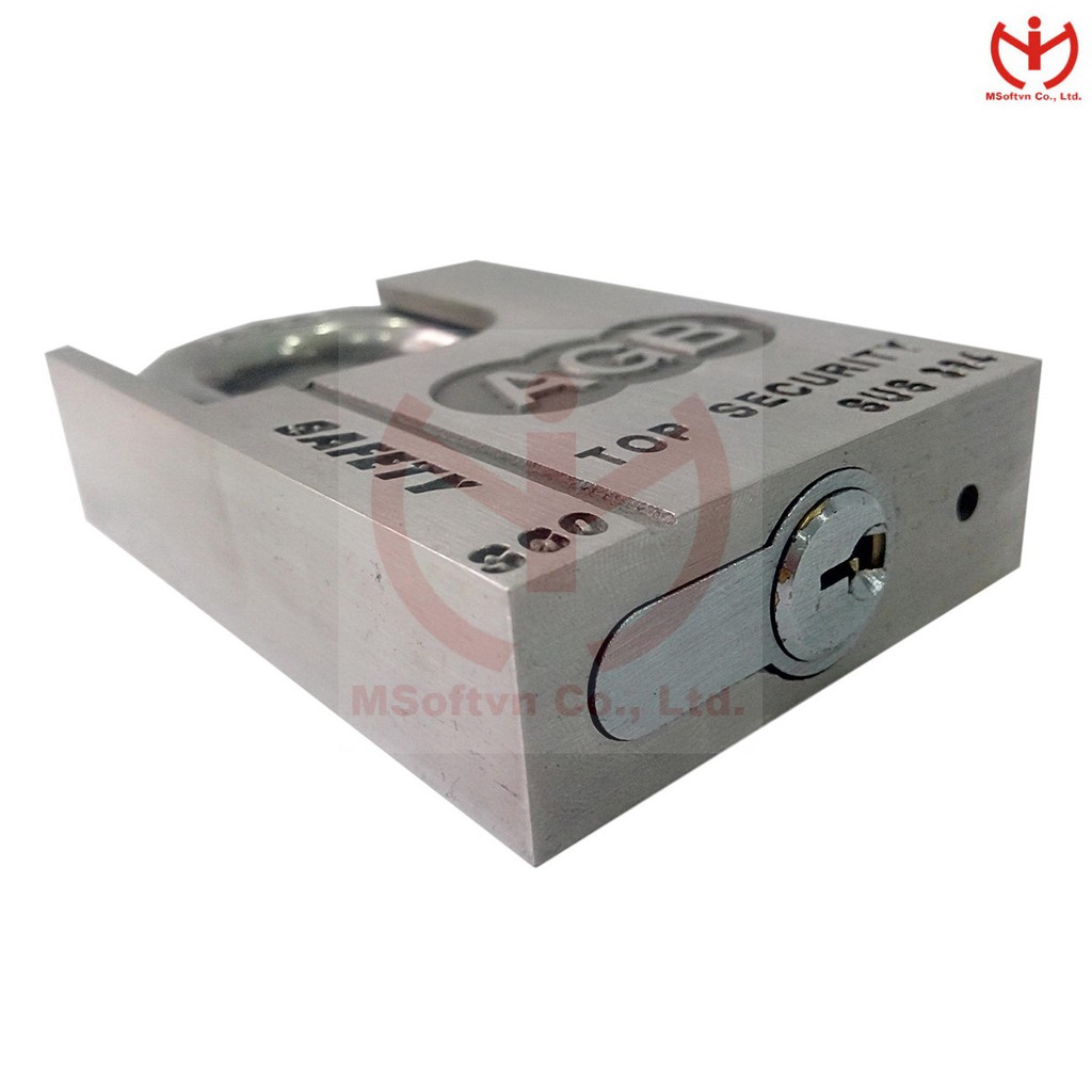 [Hỏa tốc HCM] Ổ khóa chống cắt AGB S60 thân Inox SUS 304 rộng 60mm - MSOFT