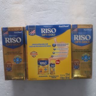Sữa bột pha sẵn RISO OPTI GOLD 180ml lốc 4 hộp