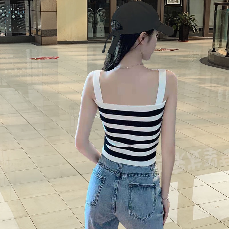 CHANEL Áo Nữ Không Tay Họa Tiết Sọc Thời Trang Quyến Rũ | BigBuy360 - bigbuy360.vn