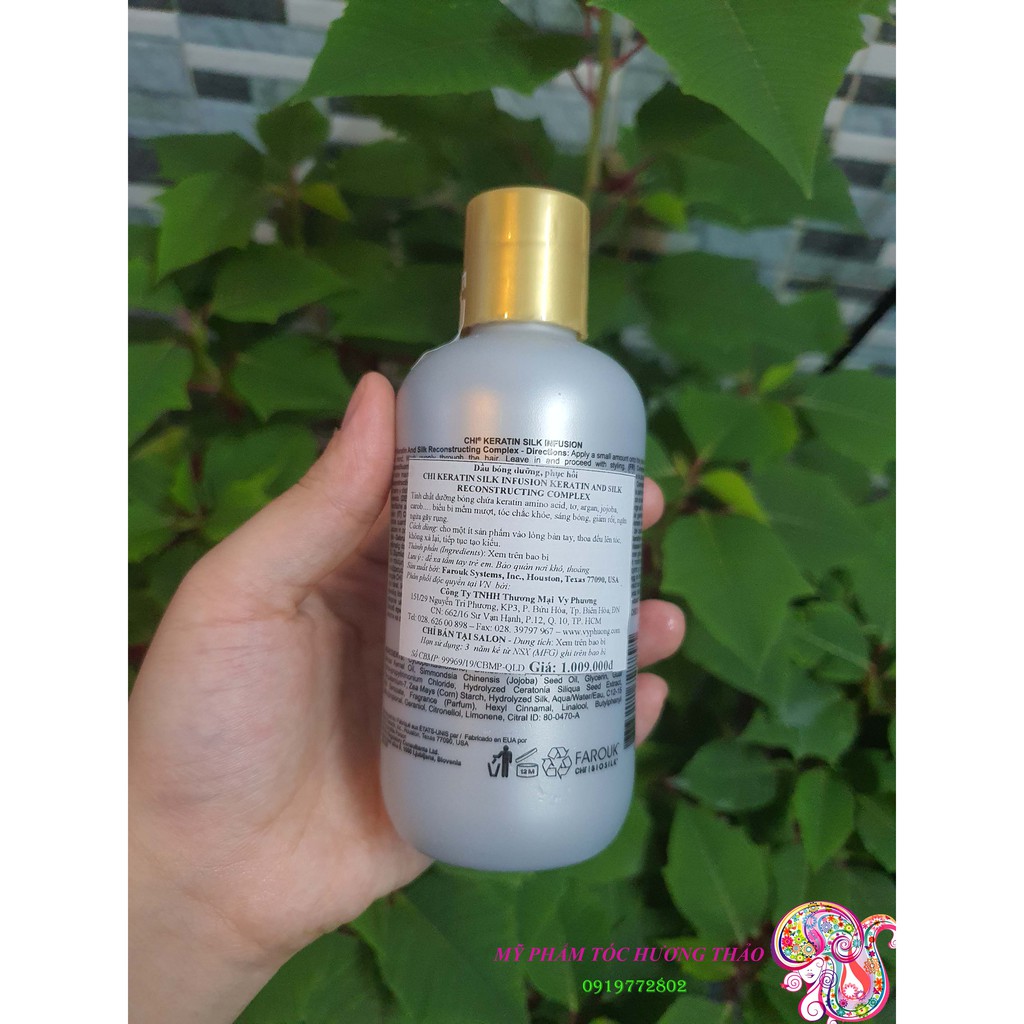 Tinh Dầu Dưỡng Tóc CHI Keratin Silk Infusion Mỹ (59ml/ 177ML) (NSX: 08/2020)