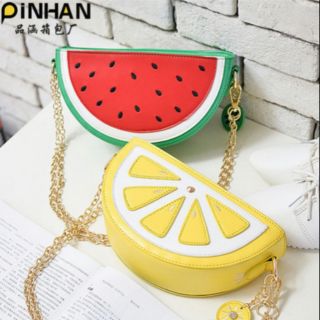 Túi bán nguyệt hình dưa hấu và quả chanh cute