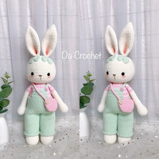 Thỏ len nhồi bông an toàn cho bé - thú bông len handmade đan móc thủ công bằng tay