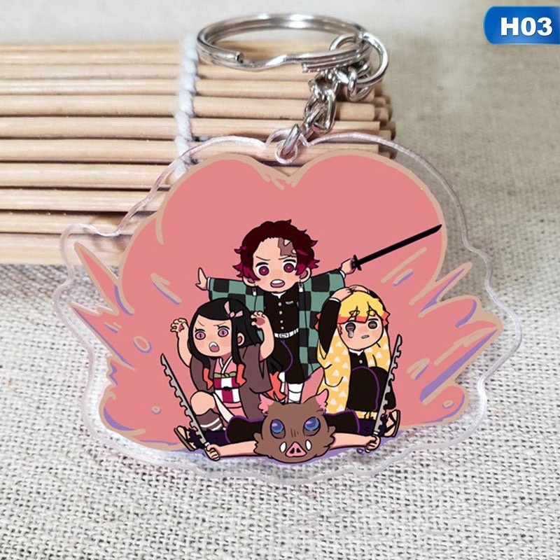 Móc khóa hình nhân vật hoạt hình Kimetsu No Yaiba dễ thương